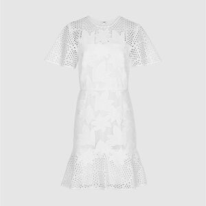 Reiss Damara dress, white, size 2